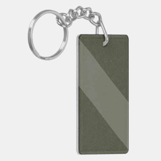 Moss Green Split Diagonale Sleutelhanger -  (Voorkant Links)