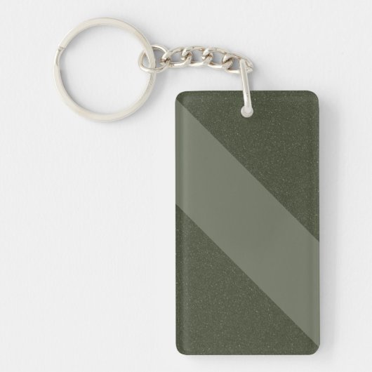 Moss Green Split Diagonale Sleutelhanger -  (Voorkant)