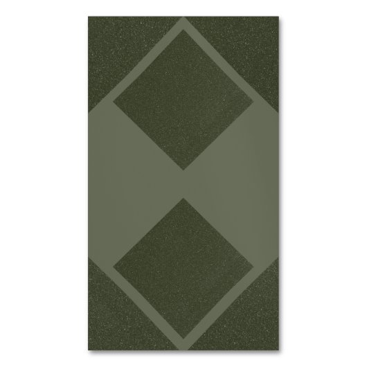Moss Green Split Diamond - Visitekaartjes magneet (Voorkant Verticaal)