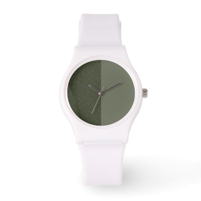 Moss Green Split Gezichtshorloge –  Horloge (Voorkant)
