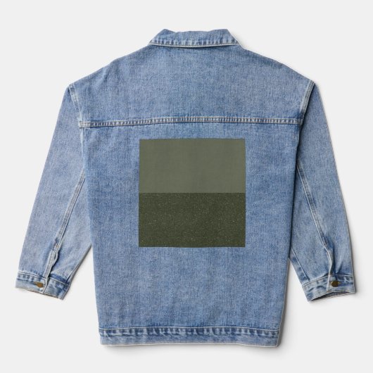 Moss Green split-panel jeans aanpassen Denim Jacket (Achterkant)