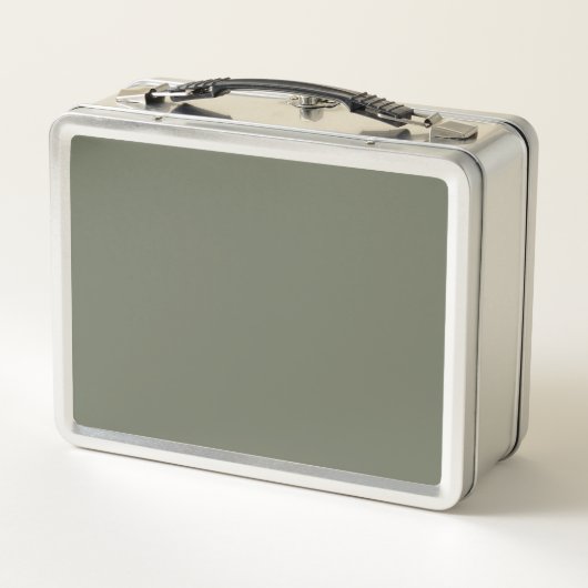 Moss Green Split Panel Metal Lunchbox – Aanpassen (Achterkant)