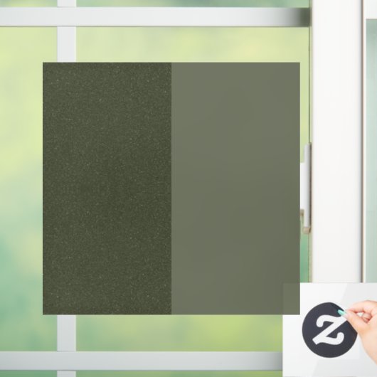 Moss Green Split-Panel Window Cling – Raamsticker (Huis)