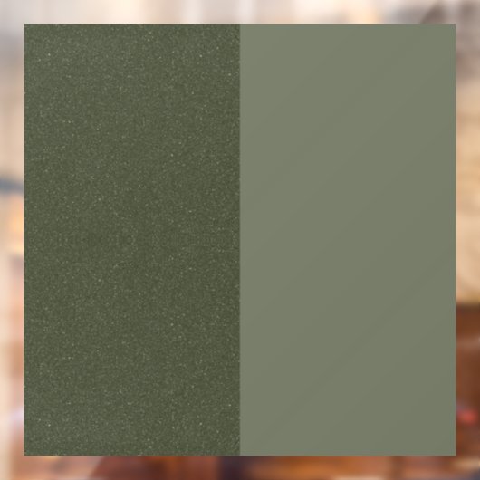 Moss Green Split-Panel Window Cling – Raamsticker (Vel 2)