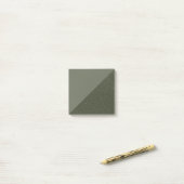 Moss Green Split Pattern Sticky Post-It Notes (Op bureau)