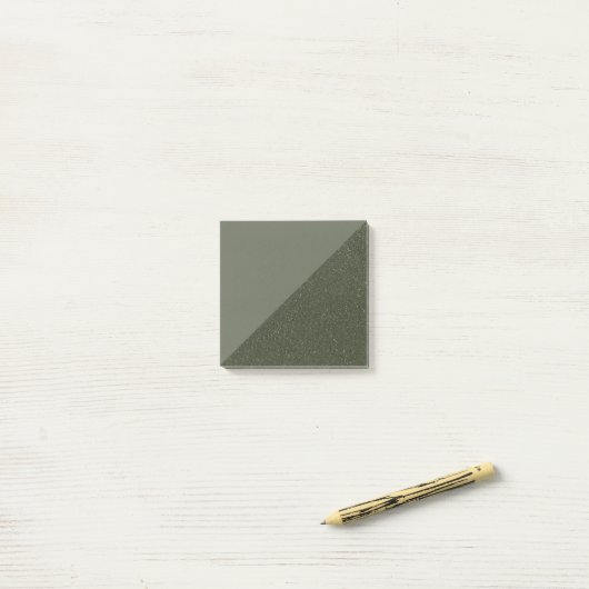 Moss Green Split Pattern Sticky Post-It Notes (Op bureau)