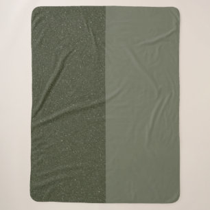 Moss Green Split Sherpa Blanket Deken