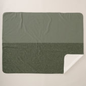 Moss Green Split Sherpa Blanket Deken (Voorkant (horizontaal))
