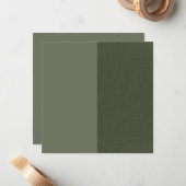 Moss Green Split-Speckle Flat Note Kaart (Aangepas Notitiekaartje (Voorkant / Achterkant in situ)