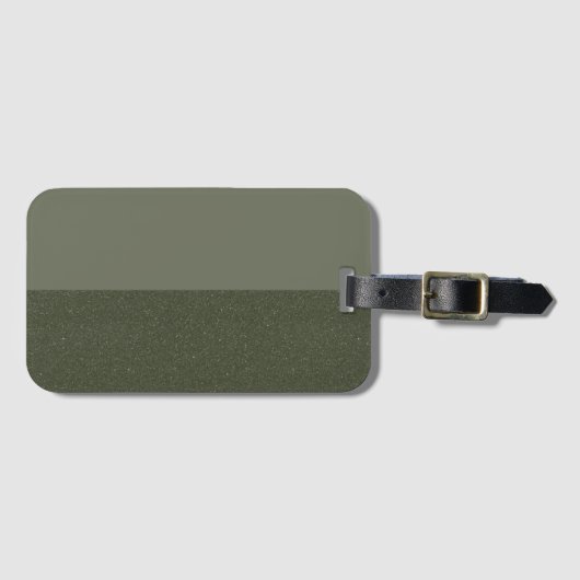 Moss Green Split Stripe Label Bagagelabel (Voorkant (horizontaal))