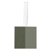Moss Green Split Texture Cube Ornament – Aanpassen (Voorkant)