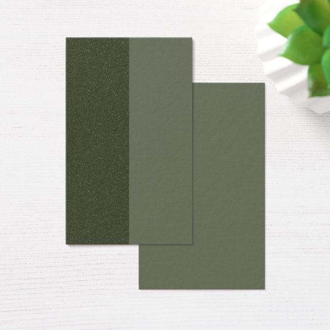 Moss Green Split Texture Profile Card – Aanpassen Visitekaartje (Bureau)