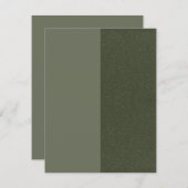 Moss Green Split Textured Flat Sla de datum Kaart (Voorkant / Achterkant)