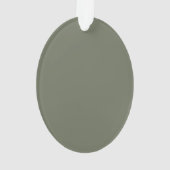 Moss Green Split Textuur Acryl Ornament (Custom) (achterkant)