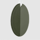 Moss Green Split Textuur Acryl Ornament (Custom) (voorkant)