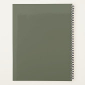 Moss Green Split Textuur Custom Weekly Planner (Achterkant)