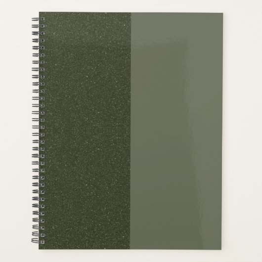 Moss Green Split Textuur Custom Weekly Planner (Voorkant)