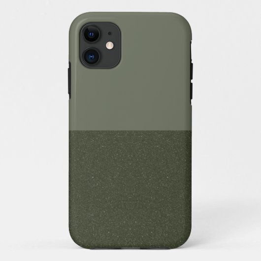 Moss Green Split Textuur iPhone 11 Hoesje - Aangep (Achterkant)