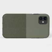 Moss Green Split Textuur iPhone 11 Hoesje - Aangep (Achterkant (horizontaal))