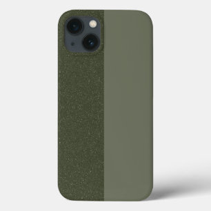 Moss Green Split Textuur iPhone 13 Hoesje - Aangep
