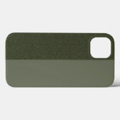 Moss Green Split Textuur iPhone 13 Hoesje - Aangep (Achterkant (horizontaal))