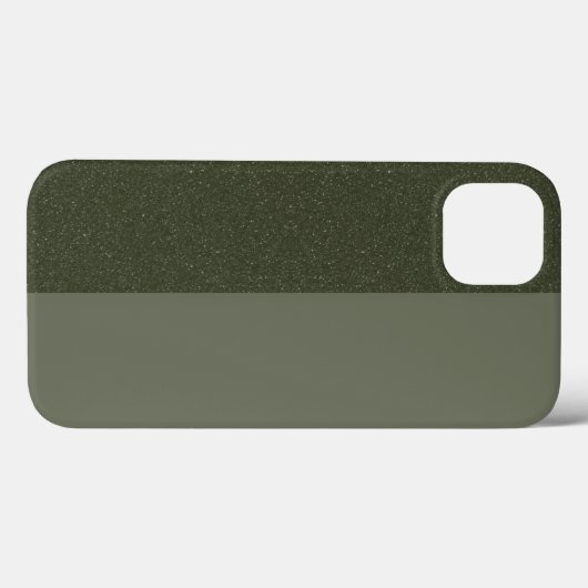 Moss Green Split Textuur iPhone 13 Hoesje - Aangep (Achterkant (horizontaal))