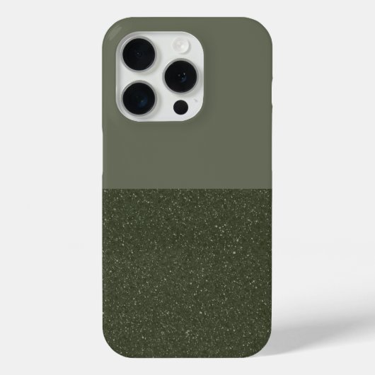 Moss Green Split Textuur iPhone 15 Pro Hoesje Aang (Achterkant)