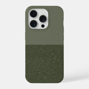 Moss Green Split Textuur iPhone 15 Pro Hoesje Aang