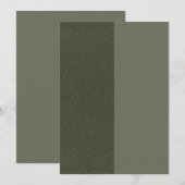 Moss Green Split Textuur Plat Programma – Aanpasse Programmakaart (Voorkant / Achterkant)