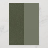Moss Green Split Textuur Plat Programma – Aanpasse Programmakaart (Voorkant)