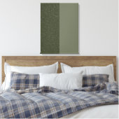 Moss Green Split Textuur Stretched Canvas Afdrukke Afdruk (Insitu (Slaapkamer))