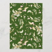 Moss Green Spring Wildflower Baby shower Kaart (Achterkant)