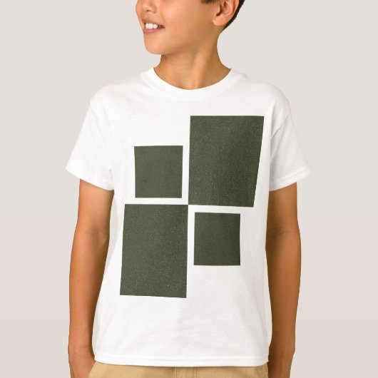 Moss Green Squares T-shirt (Voorkant)
