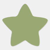 Moss Green Star Sticker (Voorkant)