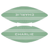 Moss Green Stripes aangepast football monogram (Panelen)
