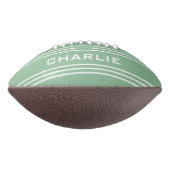Moss Green Stripes aangepast football monogram (Gedraaid 90)