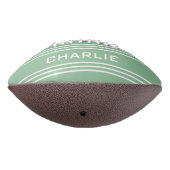Moss Green Stripes aangepast football monogram (Gedraaid 270)
