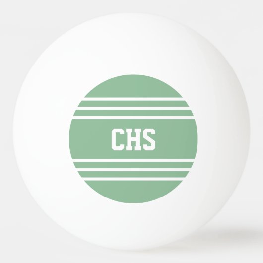 Moss Green Stripes aangepaste monogram ballen (Voorkant)
