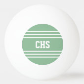 Moss Green Stripes aangepaste monogram ballen (Achterkant)