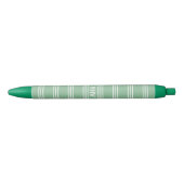 Moss Green Stripes aangepaste monogram pennen (Voorkant)