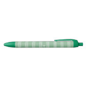 Moss Green Stripes aangepaste monogram pennen (Bovenkant)