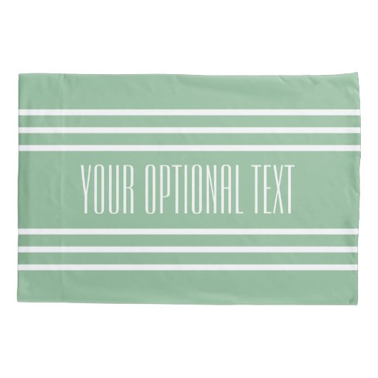 Moss Green Stripes aangepaste tekstkussens hoesjes Kussensloop (Achterkant)
