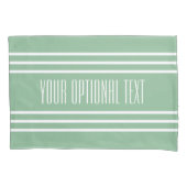 Moss Green Stripes aangepaste tekstkussens hoesjes Kussensloop (Voorkant)
