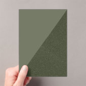 Moss Green Textured Acryl Uitnodigen Uitnodigingen (Insitu (Draagbaar))