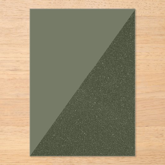 Moss Green Textured Acryl Uitnodigen Uitnodigingen (Voorkant)