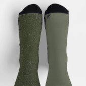 Moss Green Textured Crew Sokken - Vrouwen Custom (Top)