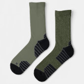 Moss Green Textured Crew Sokken - Vrouwen Custom (Links)