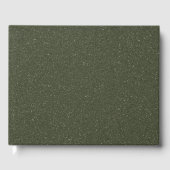 Moss Green Textured Custom Guest Book Gastenboek (Voorkant)