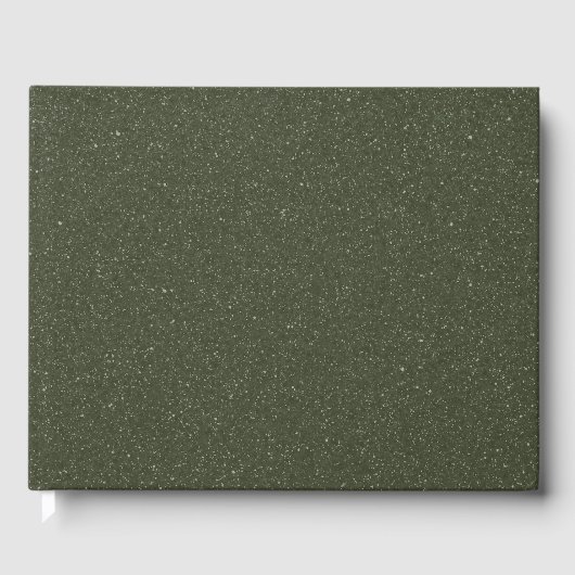 Moss Green Textured Custom Guest Book Gastenboek (Voorkant)