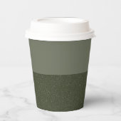 Moss Green Textured Custom Paper Cup Papieren Bekers (Voorkant)